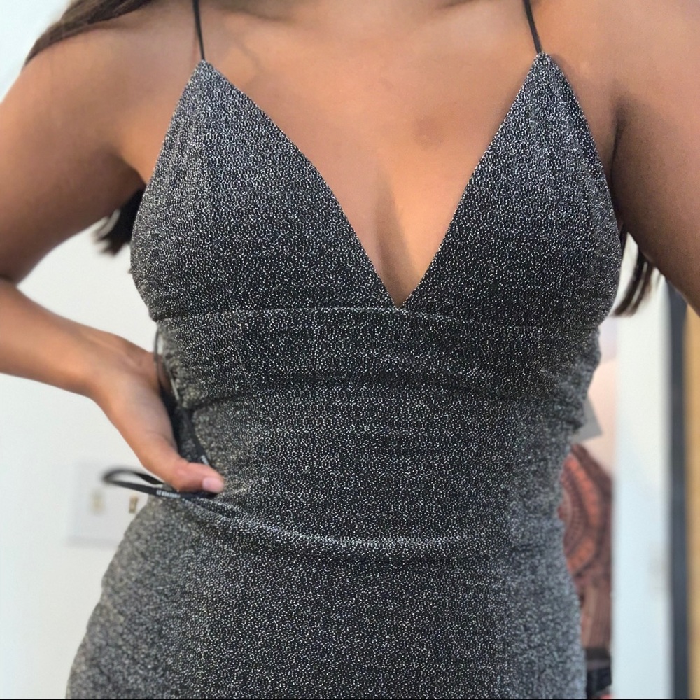 Silver party dress